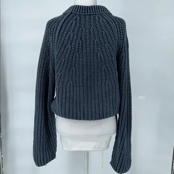 Free People women’s Charcoal Knit Sweater Sweet Nothing Cardigan Size Small - Picture 7 of 11